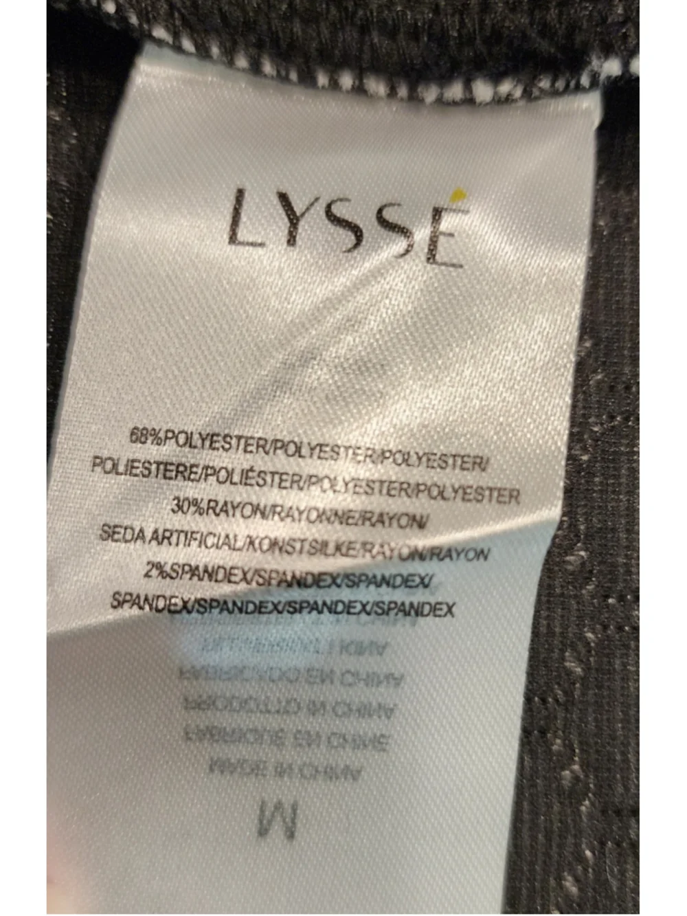 Lysse Quilted Moto Jacket Womens M Black Asymmetric Zip Textured Blazer Knit